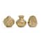 CosmoLiving by Cosmopolitan Gold Stoneware Glam Vase Set